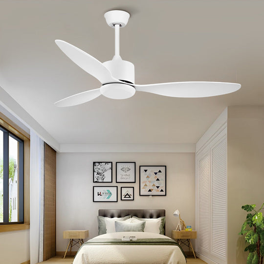 3-Blade Modern Ceiling Fan with Dimmable LED Light and Remote Control