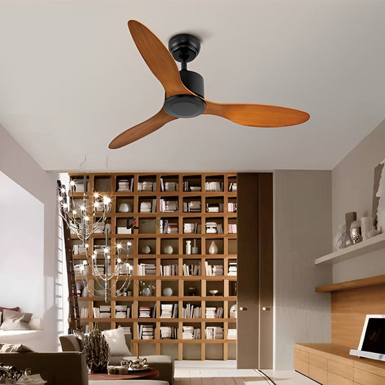 3-Blade Modern Ceiling Fan with Dimmable LED Light and Remote Control
