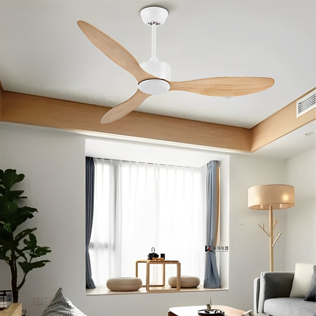 3-Blade Modern Ceiling Fan with Dimmable LED Light and Remote Control