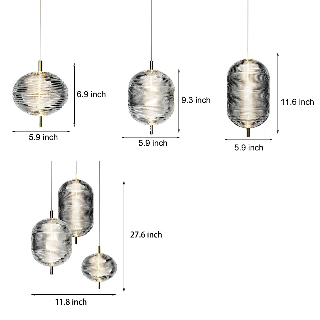 Personality Glass Shade LED Iron Creative Nordic Chandelier