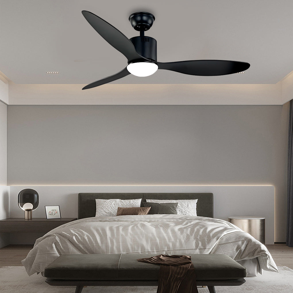3-Blade Modern Ceiling Fan with Dimmable LED Light and Remote Control