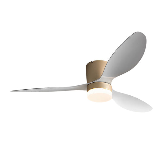52 Inch Modern 3-Blade Ceiling Fan with 3-Step Dimmable LED and Remote Control