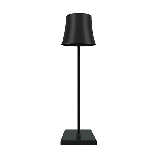 15 Inch Cordless Modern Cool Hue Metal Table Lamp (Black/White)
