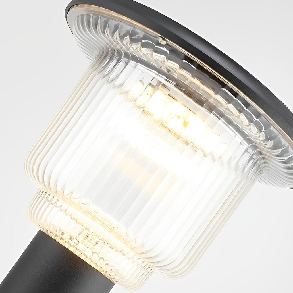Modern Matte Black Solar LED Outdoor Pathway Light