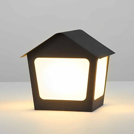 Cottage Shaped LED Waterproof Solar Fence Post Light