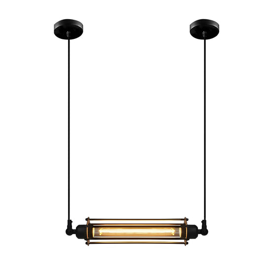 Retro Iron Energy-Saving LED Black Industrial Pendant Light