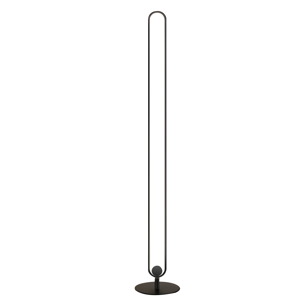 Modern Minimalist LED Oval Floor Lamp – 53" Standing Lamp with Sculptural Design, Warm White Light, Foot Switch Control