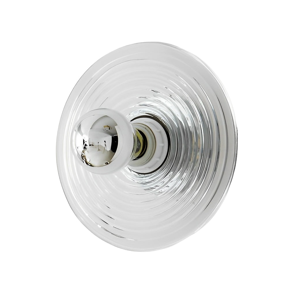 Round Stripes Glass Electroplated Iron Nordic Wall Lamp / Ceiling Light