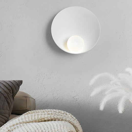 Round Resin Glass Nordic Decorative LED Wall Lamp