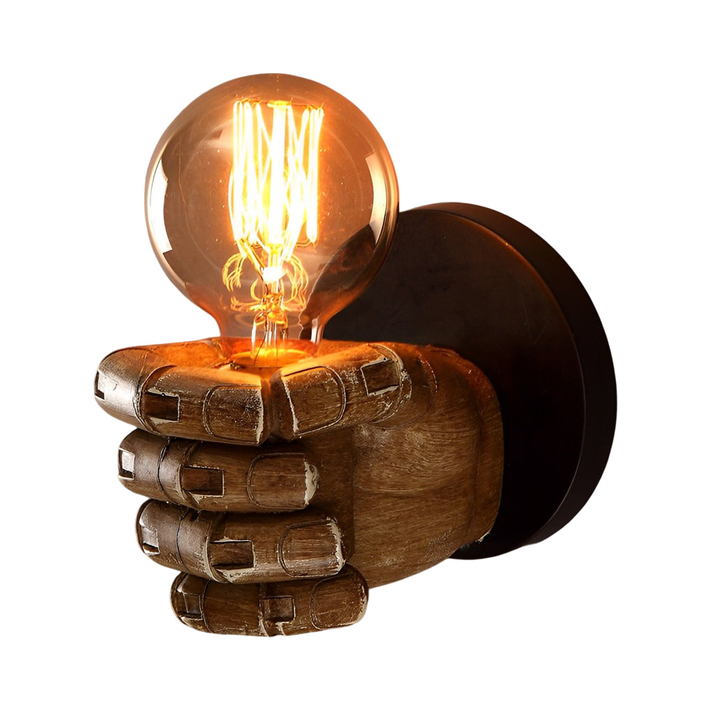 Resin Fist Retro Industrial Wall Lamp