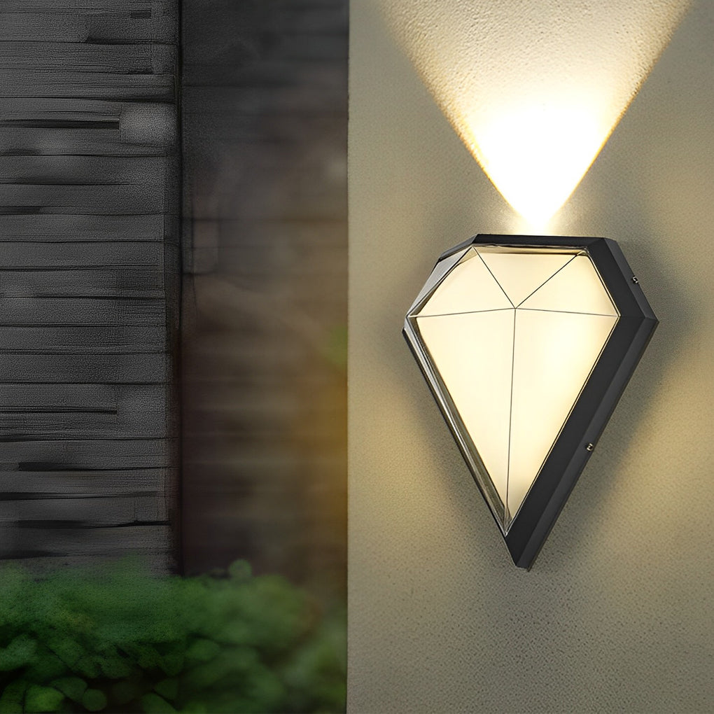Creative Geometric LED Waterproof Black Modern Wall Lamp