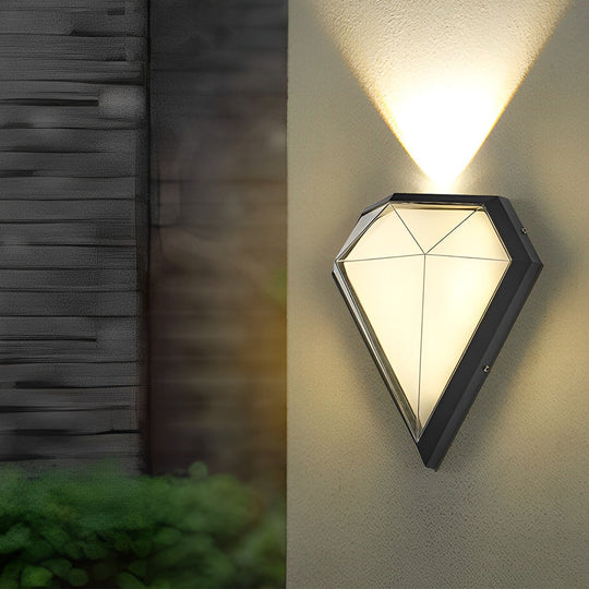 Creative Geometric LED Waterproof Black Modern Wall Lamp