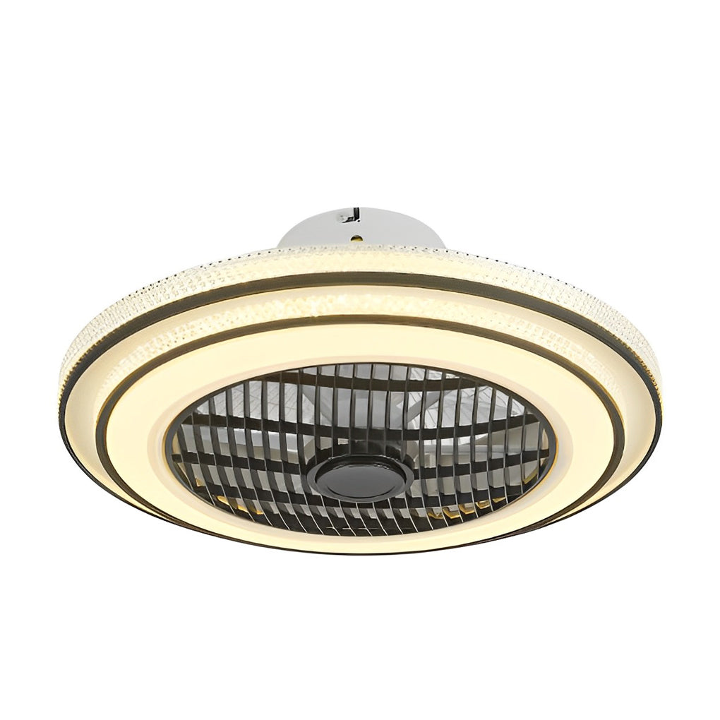 Intelligent Bladeless Ceiling Fan with LED Light and Silent Timer Function