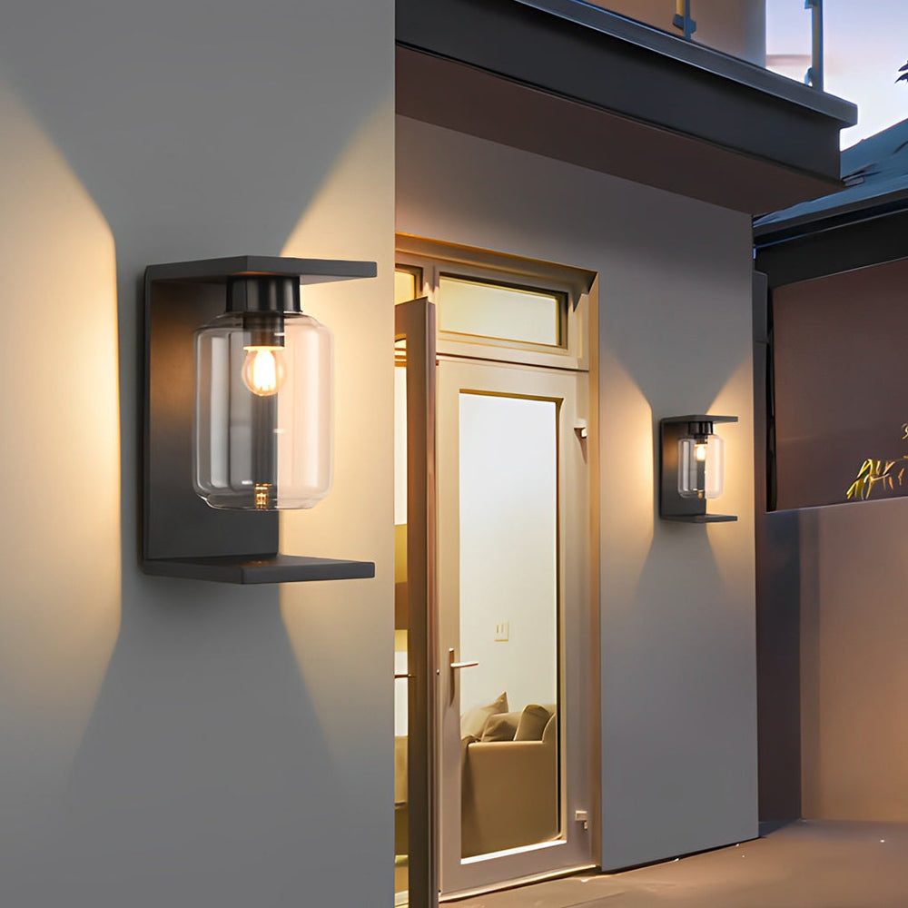 Outdoor Waterproof LED Glass Solar Wall Light with Remote