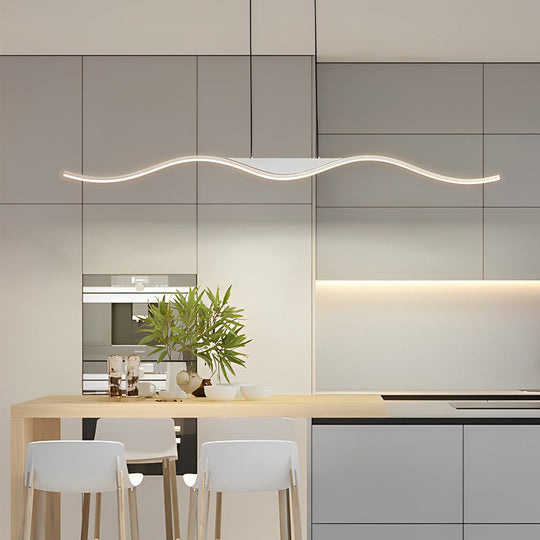 Minimalist Wave Dimmable Modern LED Chandelier