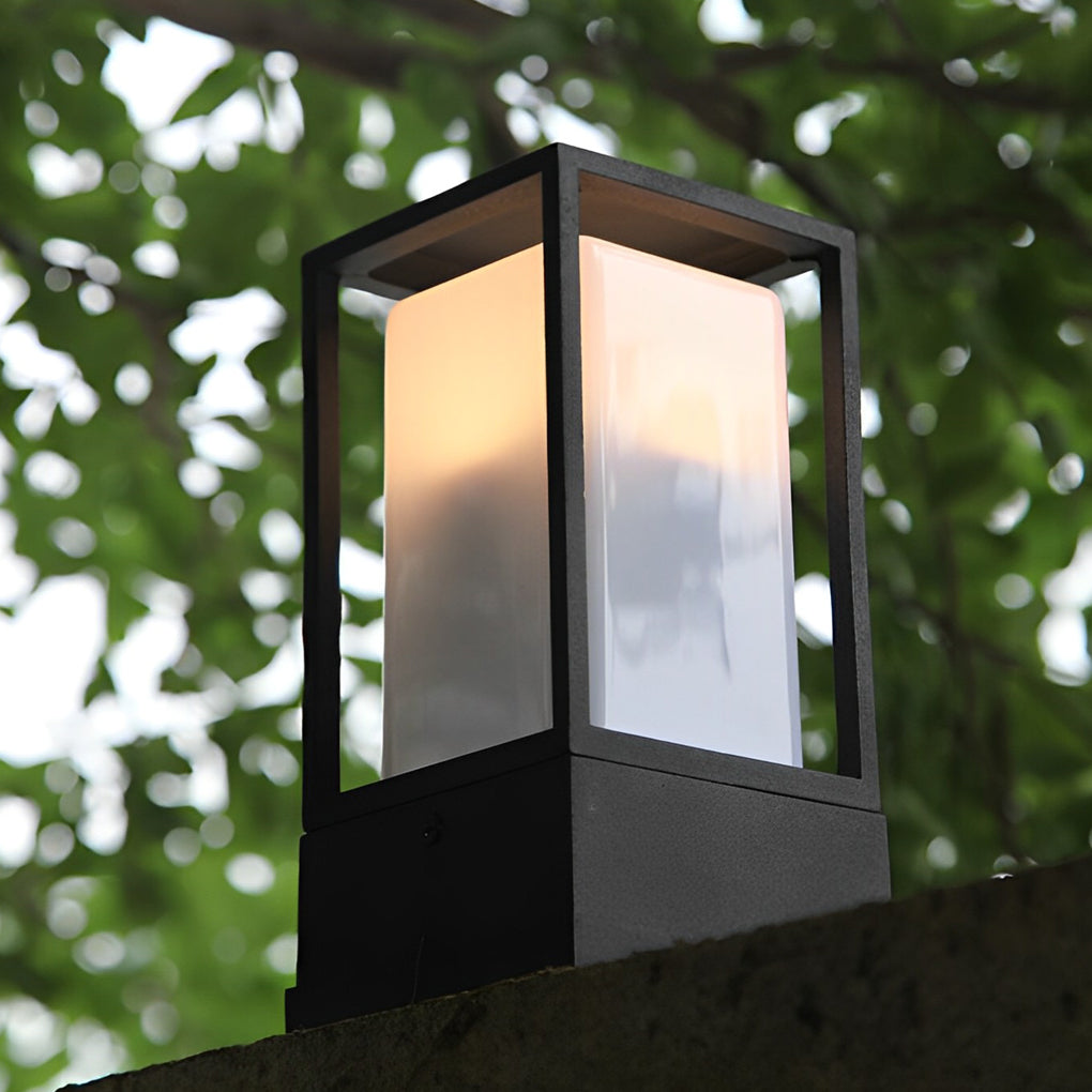 Aluminum Cubic LED Outdoor Lawn Lantern