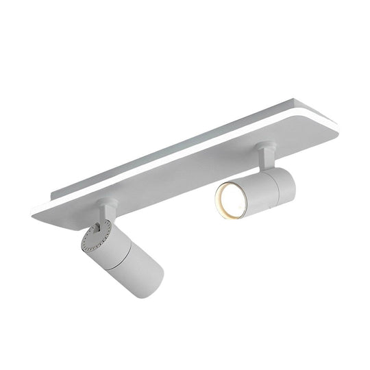 Minimalist Long Rectangular Adjustable LED Flush Mount Spotlight (2/3/4-Light)