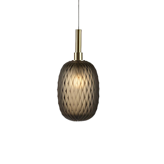 Small Glass Lantern Iron Luxury Post-Modern Pendant Light Chandelier
