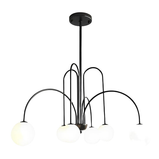 6/8 Lights Iron Glass Creative Nordic Chandelier Ceiling Light