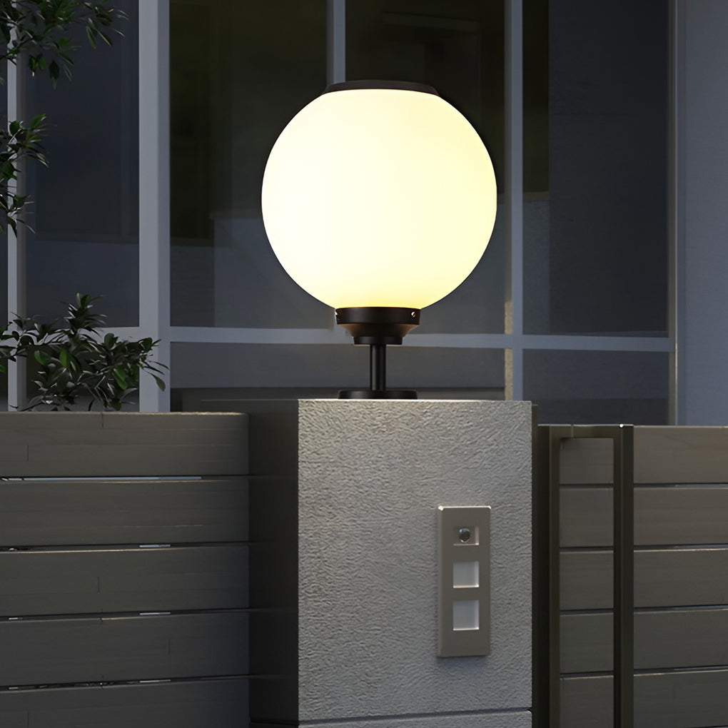Ball Waterproof Three Step Dimming LED Solar Post Caps Lights