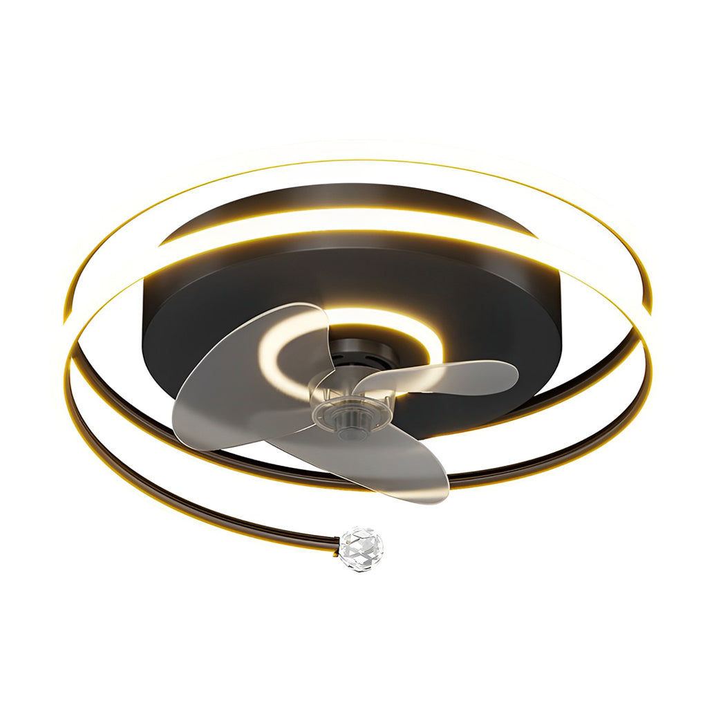 Nordic Bladeless Ceiling Fan with 3-Speed Wind and 45W LED Light