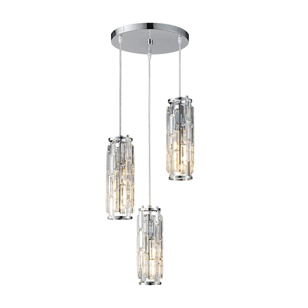 Creative Iron Crystal Glass Industrial Style Pendant Light