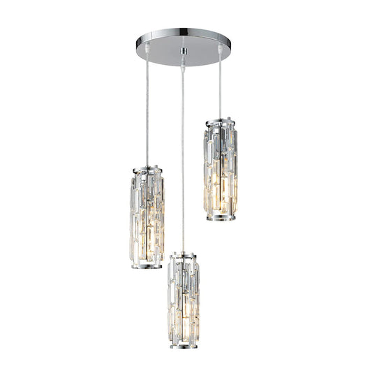 Creative Iron Crystal Glass Industrial Style Pendant Light