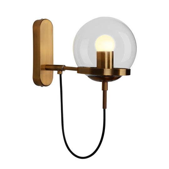Antique Glass Ball Industrial LED Wall Lamp
