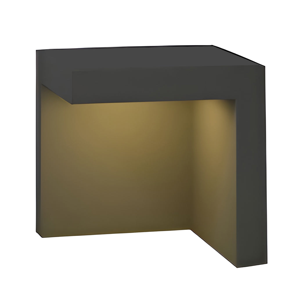 Half-Cut Rectangular Fixture Modern Outdoor Path Light in Gray LED 4.5W IP54 Waterproof