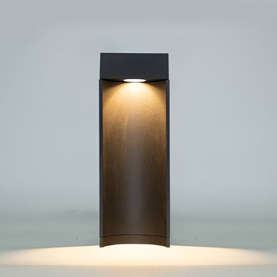 Modern 5W LED Black Outdoor Lawn Light with Open Front and Energy Efficient Design