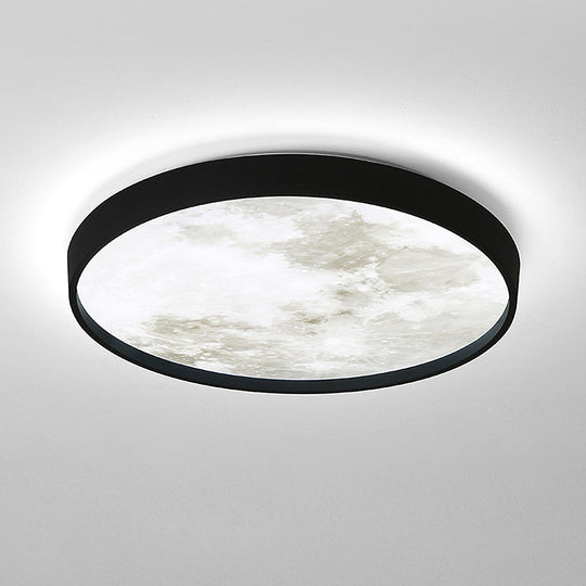 Creative Moon 3-Step Dimming LED Modern Flush Mount Ceiling Light