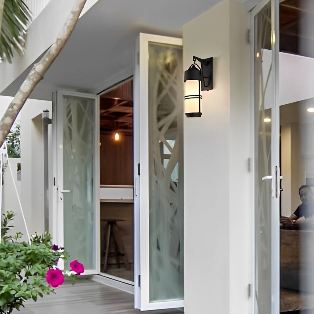 Retro Waterproof Black Outdoor LED Wall Lamp