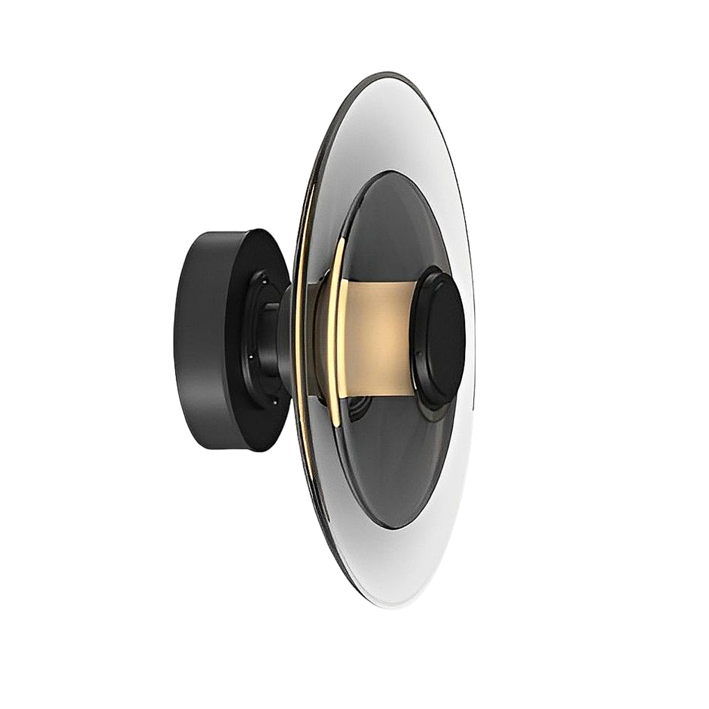 Double Layer Round Glass Electroplated LED Nordic Wall Light