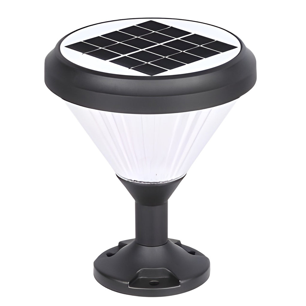 Round LED Solar Post Caps Lights – Modern Pillar Lighting