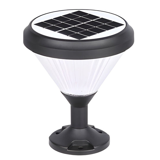Round LED Solar Post Caps Lights – Modern Pillar Lighting