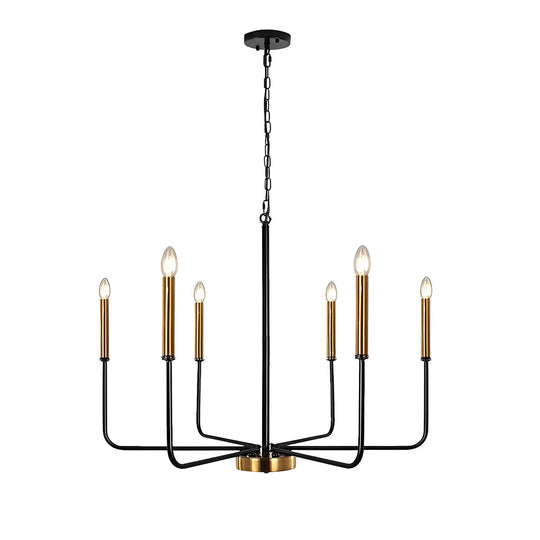 6 Lights Iron Candlestick Creative American Style Rustic Chandelier