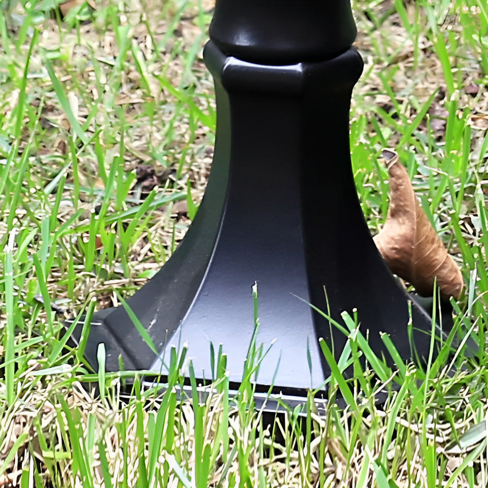 Elegant European Style Black LED Outdoor Pathway Lamp Post
