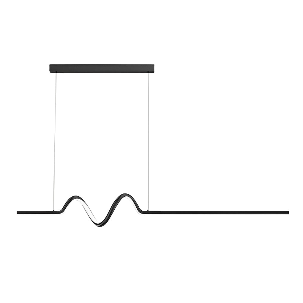 Creative Minimalist Wavy Stepless Dimming Nordic Chandelier with LED Strip