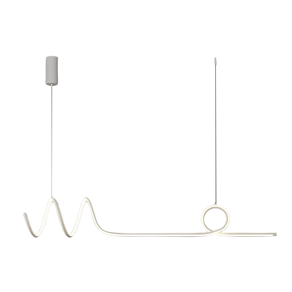 Minimalist Waves Circular Stepless Dimming LED Intelligent Chandelier