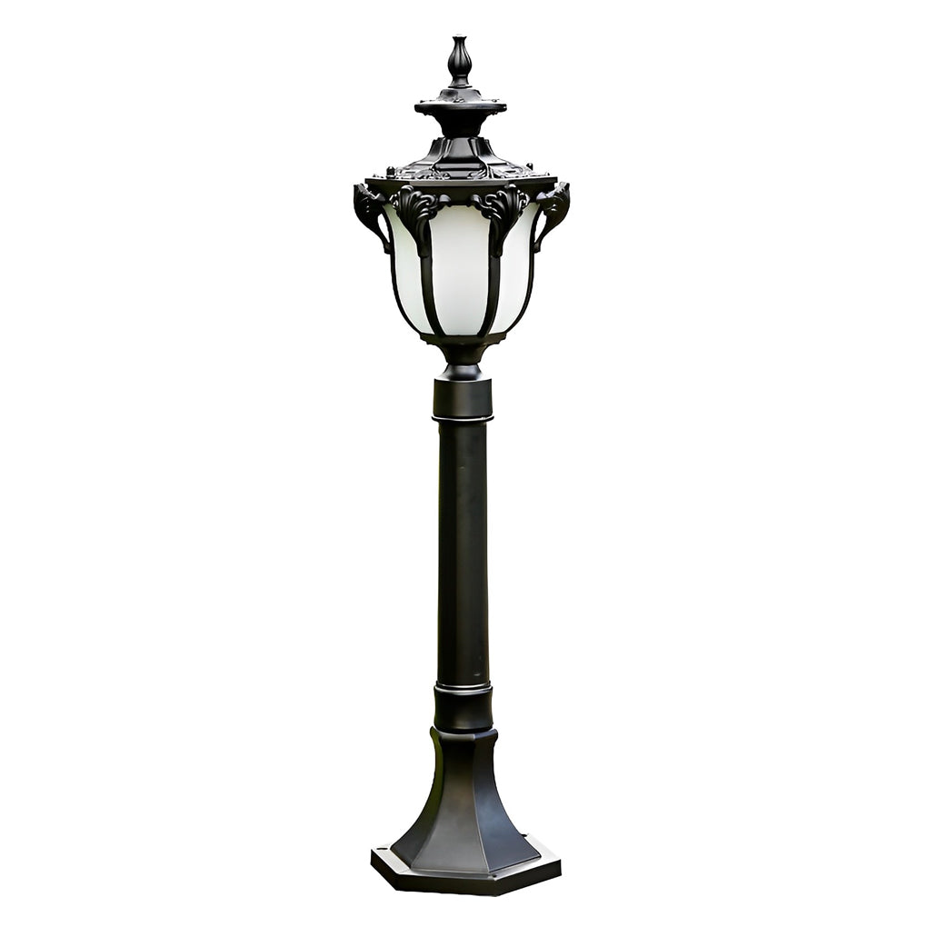 Traditional European-Style LED Outdoor Pathway Lamp Post – Durable & Waterproof