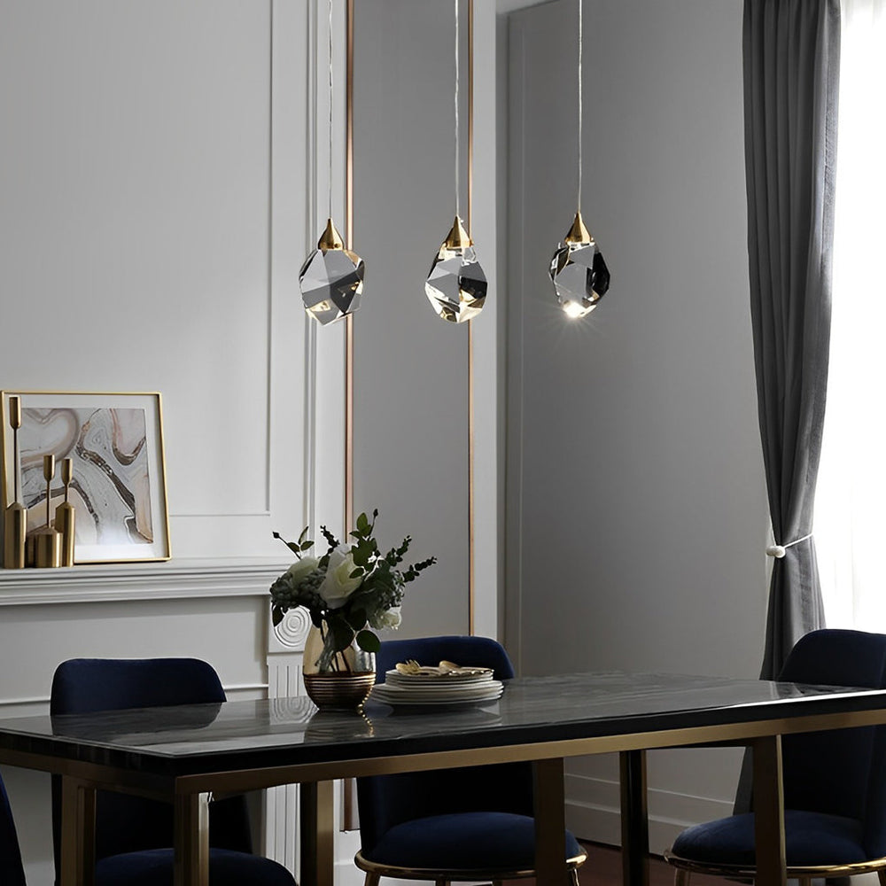 Spiral Crystal – Electroplated Metal Modern Duplex Staircase Chandelier
