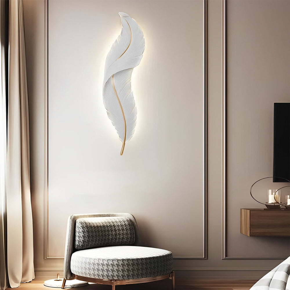 Creative Feather Wall Light LED Luxury Modern Wall Sconce