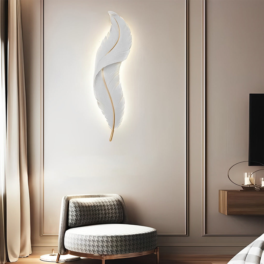 Creative Feather Wall Light LED Luxury Modern Wall Sconce