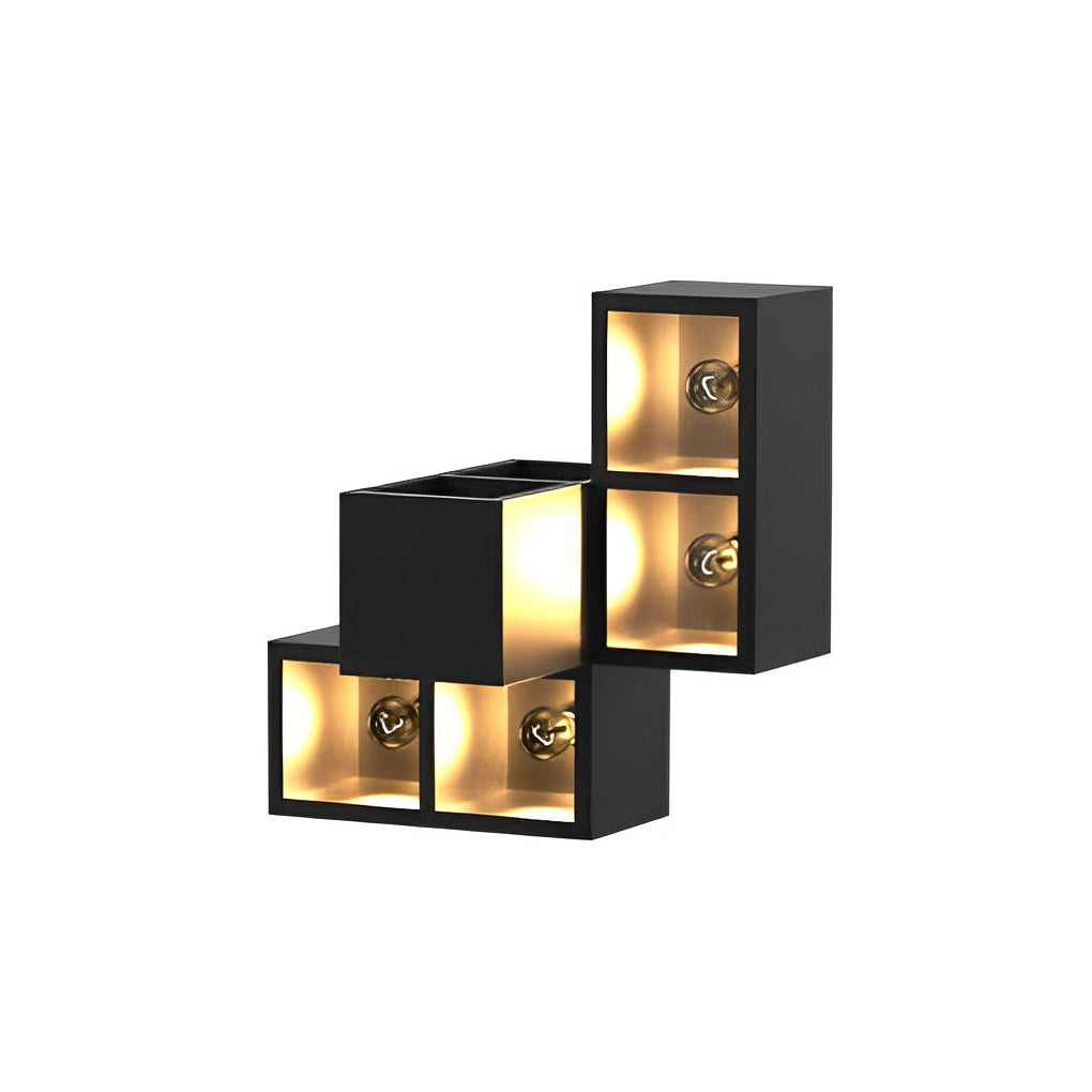 Waterproof Creative Square Combination Wall Lamp with Flowerpot