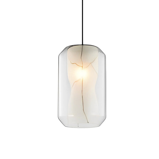 Double Glass Lampshade Creative Metal Post-Modern Pendant Light