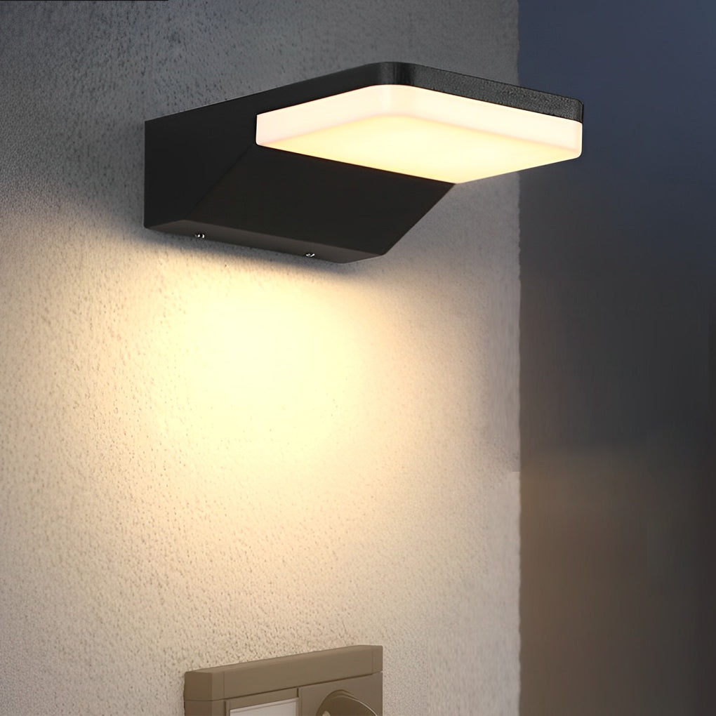 Rectangular Creative LED Waterproof Black Modern Outdoor Wall Sconce