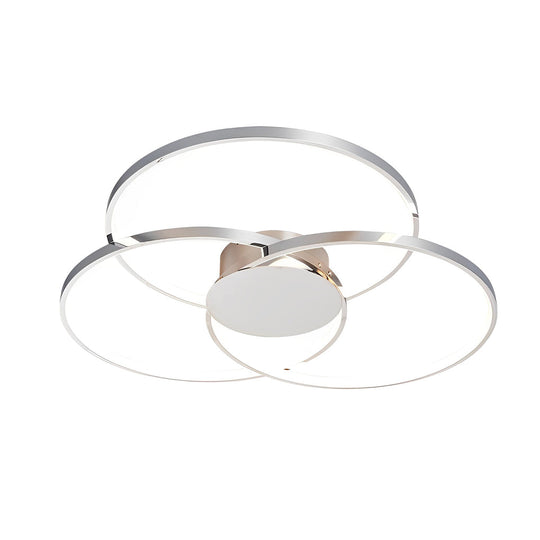 Three Rings Stepless Dimming Electroplated Metal Nordic Ceiling Light