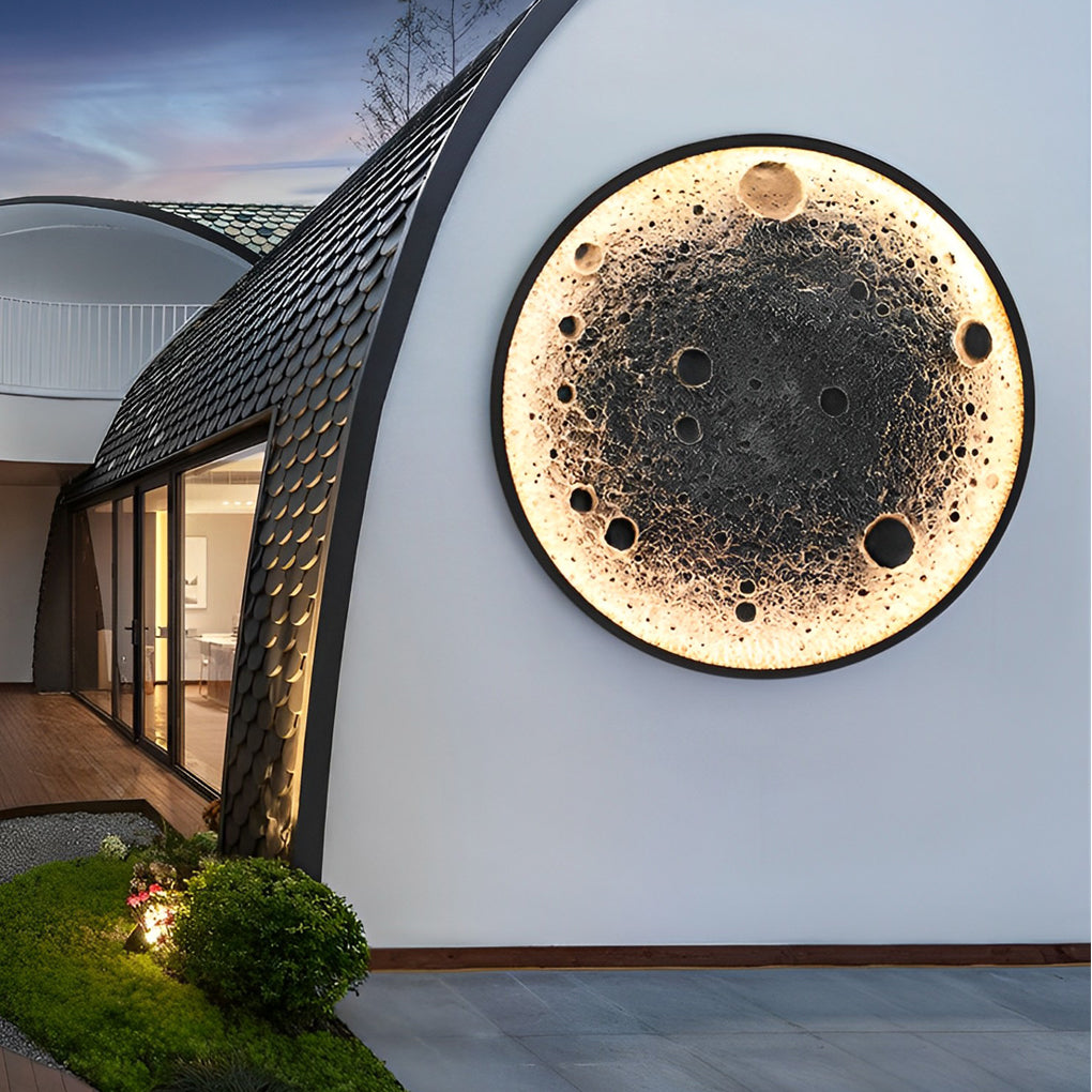 Moon Design LED Outdoor Waterproof Wall Lamp
