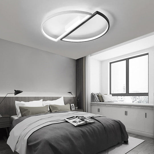 Creative Semi Circles Dimmable LED Modern Ceiling Light Flush Mount Lighting