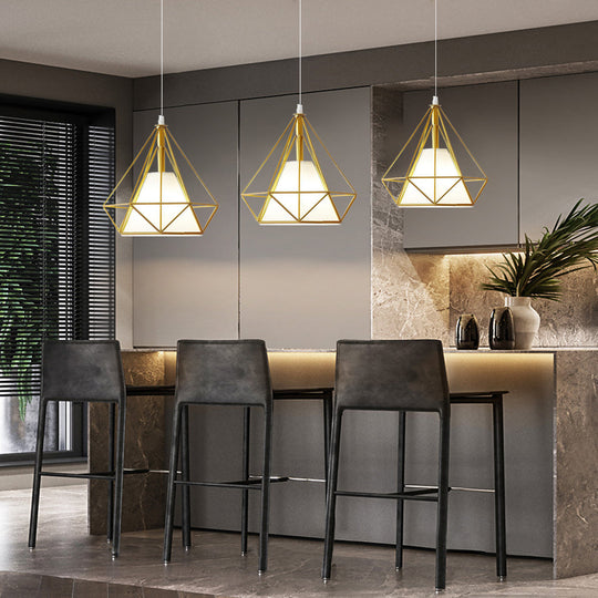 Geometric Metal LED Country Pendant Light